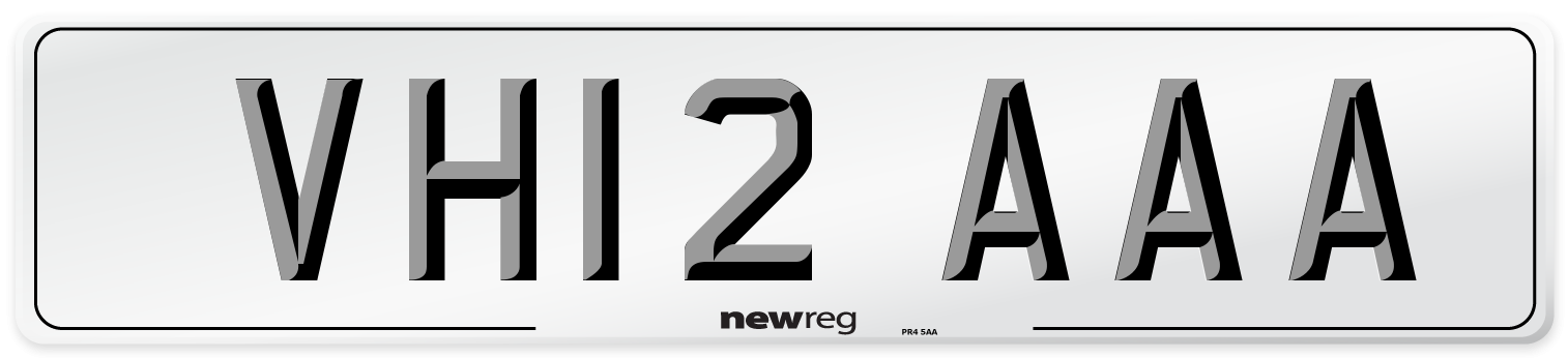 VH12 AAA Number Plate from New Reg